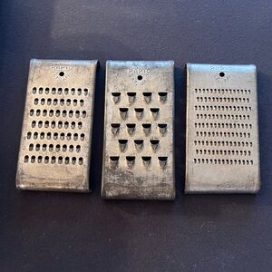 Vintage set of 3 Rapid cheese graters